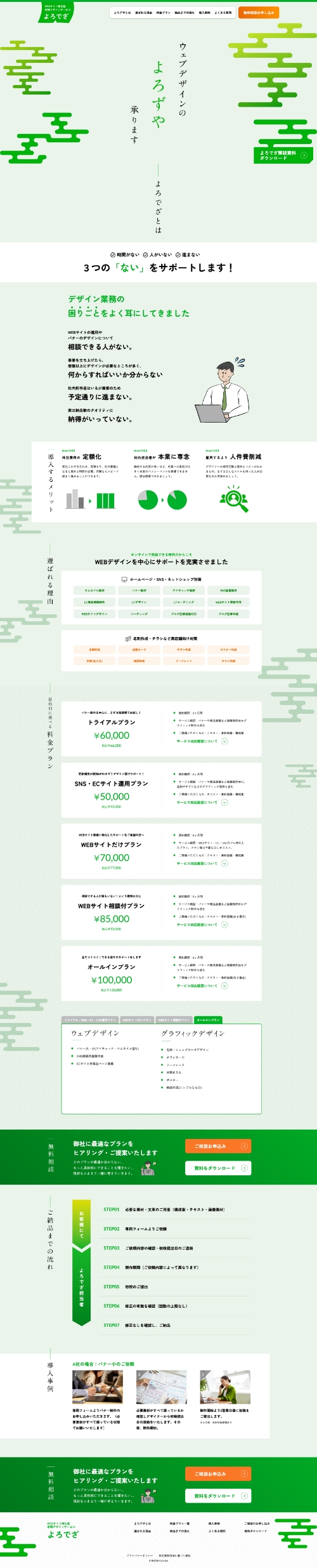 Creators Factory様 (よろでざ)サイト全体画像